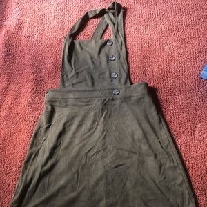 overall dress.